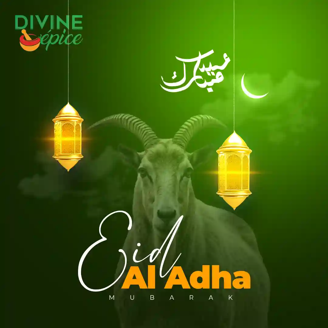 Eid Al Adha Mubarak avec Divine Épice