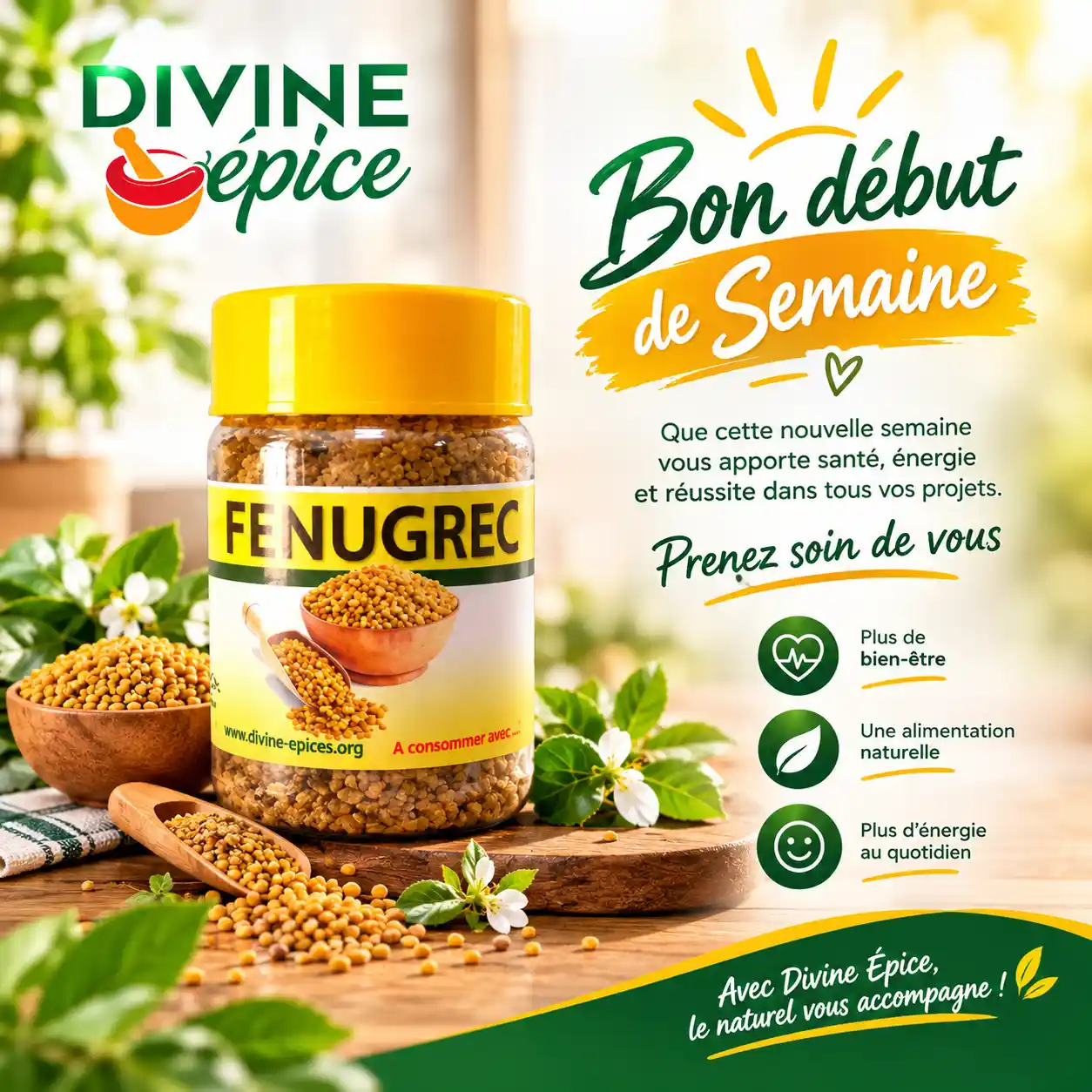 BON DÉBUT DE SEMAINE AVEC DIVINE ÉPICE