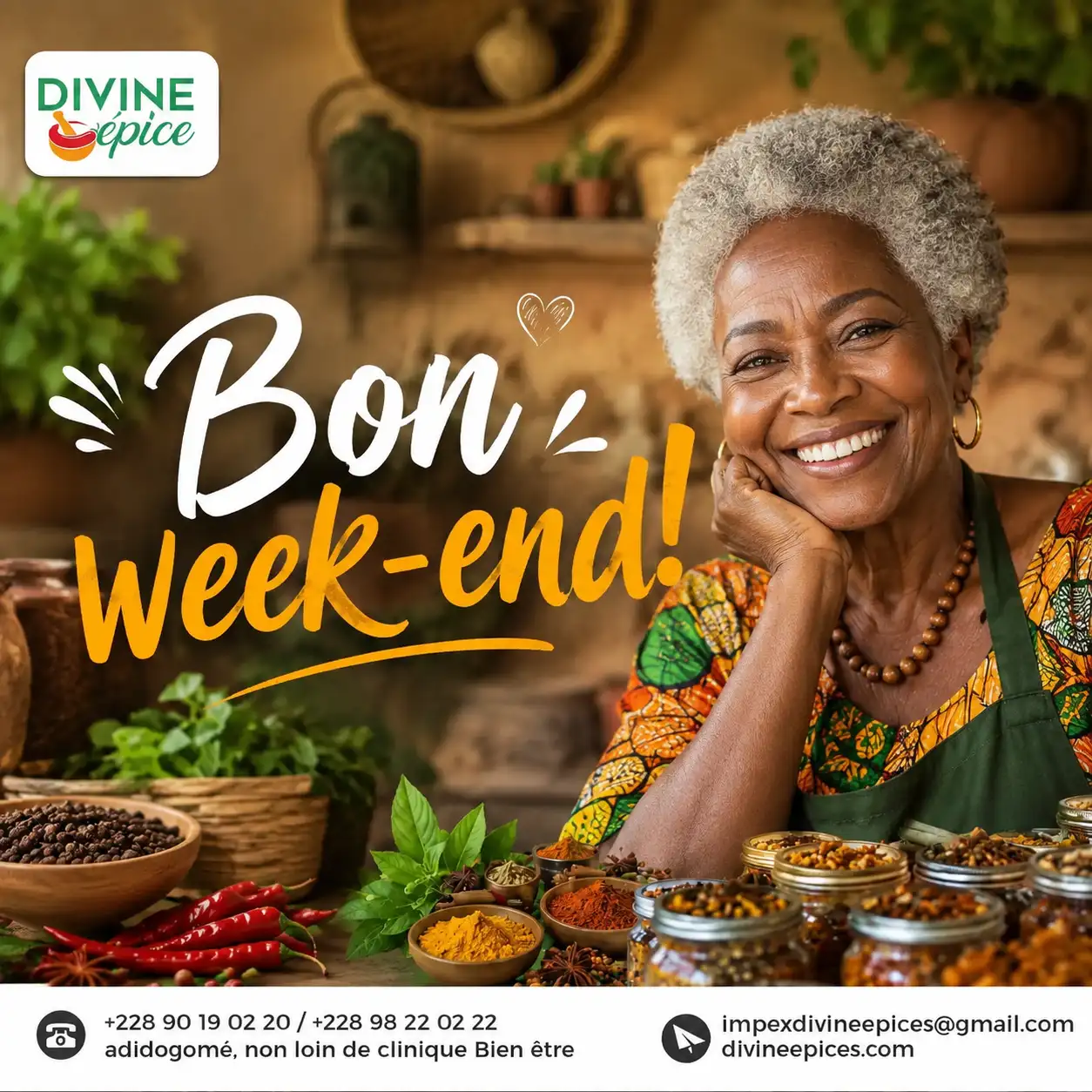 Bon week-end avec le goût authentique des épices africaines
