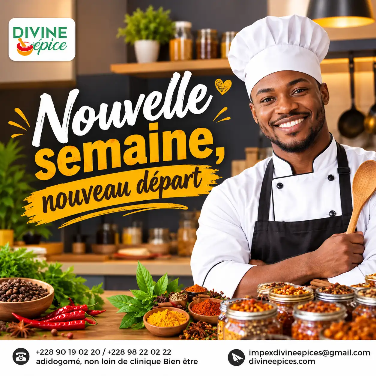 Nouvelle semaine, nouveau depart avec Divine Epice